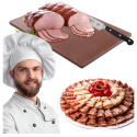 Deska do krojenia HACCP do mięsa i wędlin 450x300mm brązowa