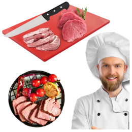 Deska do krojenia HACCP do surowego mięsa 45x30 cm czerwona