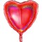 Balon Foliowy Serce Czerwone Holograficzne 46 cm Grabo