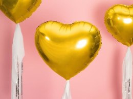 Balon foliowy Serce 45cm Złote ozdoba dekoracja urodziny ślub walentynki