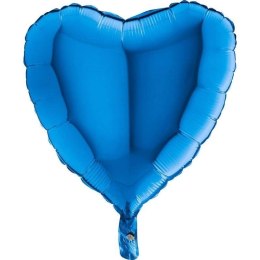 Balon Foliowy Niebieskie Serce 46 cm Grabo