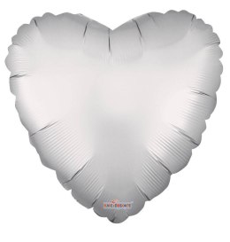 Balon Foliowy Serce Srebrny Mat 46 cm