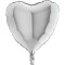Balon Foliowy Srebrne Serce 46 cm Grabo