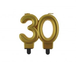 Świeczka urodzinowa na 30-stkę na tort 30-ste urodziny liczba 30