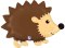 Balon Foliowy Hedgehog Jeż brązowy 76cm