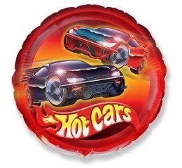 Balon Foliowy Samochody Hot Cars okrągły 46 cm