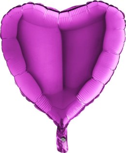 Balon Foliowy Fioletowe Serce 46 cm Grabo