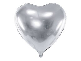 Balon foliowy Serce 45cm srebrne
