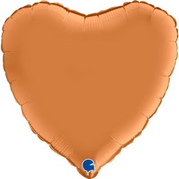Balon Foliowy Satynowe karmelowe serce 46 cm Grabo