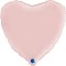 Balon Foliowy Satynowe pastelowe różowe serce 46 cm Grabo