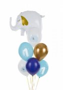 Balony lateksowe Roczek słonik pastelowe niebieskie 30cm 6 sztuk