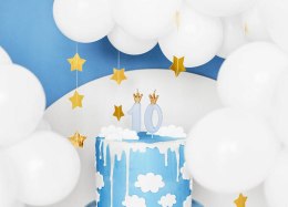 Świeczka na 1 urodziny na tort urodzinowa Cyferka 1 z koroną niebieska