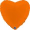 Balon Foliowy Pomarańczowe Matowe Serce 46 cm Grabo