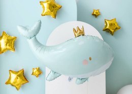 Balon foliowy Wieloryb 93x60 cm błękitny