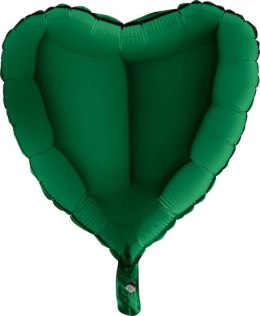 Balon Foliowy Serce ciemny zielony 46 cm Grabo