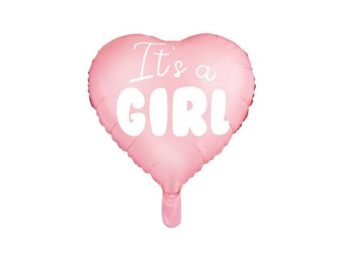 Balon foliowy Serce Różowe It's a girl 45cm