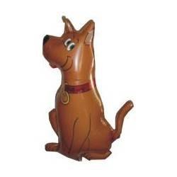 Balon foliowy Piesek Scooby brązowy, 54 cm