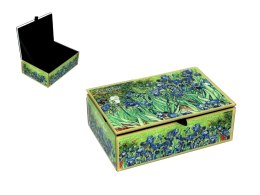 Szkatułka skrzyneczka pudełko na biżuterię kosmetyki Gogh Irysy CARMANI