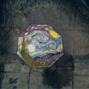 Parasol automatyczny składany V. van Gogh Gwiaździsta Noc dekoracja pod spodem CARMANI