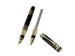 Zestaw Pióro wieczne długopis w ozdobnym etui bordowe na prezent prezentowe