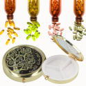Puzderko na tabletki okrągłe z lusterkiem G. Klimt Drzewo życia CARMANI