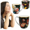 DUŻY Kubek NA PREZENT dla kobiety kwiatowy wzór prześliczny do kawy herbaty