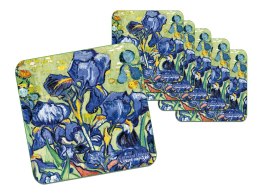 ZESTAW 6 podkładek korkowych pod kubek kubki dekoracyjne V. van Gogh Irysy
