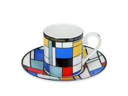 Kpl. 2 filiżanek espresso - P. Mondrian, Composition A (CARMANI)