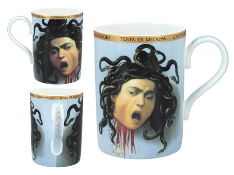Kubek do kawy herbaty M. M de Caravaggio Głowa Meduzy na prezent 380 ml