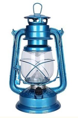 Dekoracyjna Lampa naftowa LED niebieski cyjan 190 mm