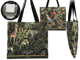Torba damska torebka na ramię płócienna zakupy Exotic mood egzotyczny wzór