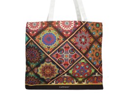 Torba damska torebka na ramię płócienna na zakupy Wzór marokański CARMANI