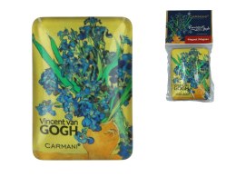 Magnes na lodówkę ozdobny magnesik na prezent V. van Gogh Irysy w wazonie