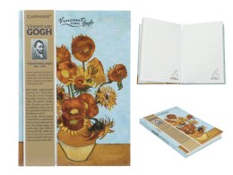 Notatnik notes zeszyt damski z zakładką gumką V. van Gogh Słoneczniki 40 k