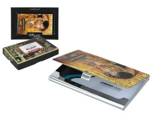 Wizytownik etui na wizytówki elegancki G. Klimt, Pocałunek na prezent