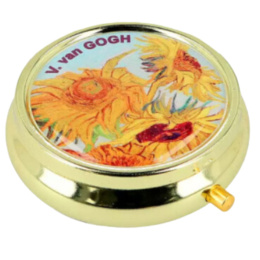 Puzderko pojemnik na tabletki leki kasetka do torebki Van Gogh Słoneczniki