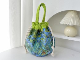 Torebka torba piękna wiosenna worek V. van Gogh Irysy na prezent 49 x 29 cm