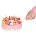 Tort urodzinowy do krojenia kuchnia 75 el. róż zabawka dla dziewczynki
