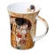 KUBEK do kawy herbaty na prezent 350 ml POCAŁUNEK Klimt kremowy CARMANI