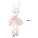 maskotka pluszowa królik w różowej sukience 42cm