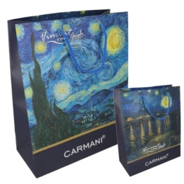 Torebka prezentowa torba na prezent niebieska Gogh Gwiaździsta noc