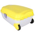 Walizka podróżna dla dzieci na kółkach bagaż podręczny żółty na prezent