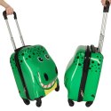 Walizka podróżna dla dzieci bagaż podręczny na kółkach krokodyl z uchwytem