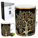 Kubek na kawę herbatę z uchwytem G. Klimt Drzewo życia POMYSŁ NA PREZENT