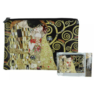 Kosmetyczka damska saszetka podróżna dla kobiety G. Klimt Pocałunek CARMANI