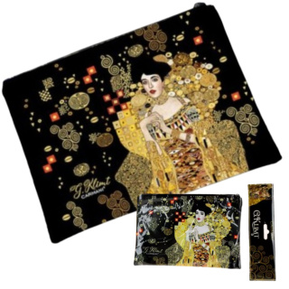 Kosmetyczka damska saszetka podróżna ozdobna na prezent G. Klimt Adela